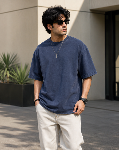 Premium Washed Oversized T-Shirt for Men | Relaxed Fit Streetwear