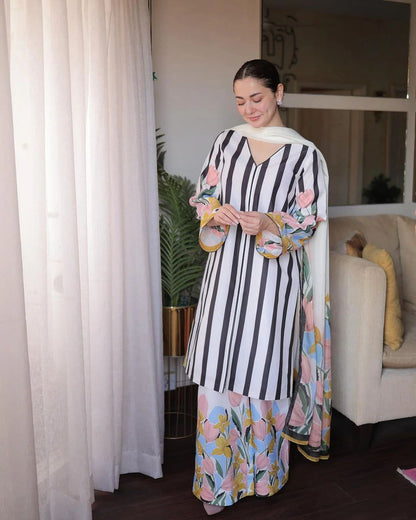 Digital Printed Doria Lawn Suit – Premium Summer Ready Stitched Dress for Women (Flyper Style)